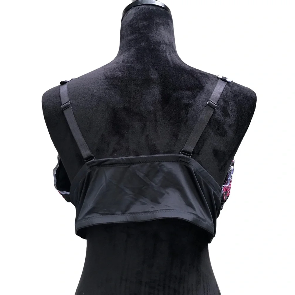 Pure Beauty Rene Rofe Floral Embroidered Wireless Bra size 3X - Picture 3 of 11